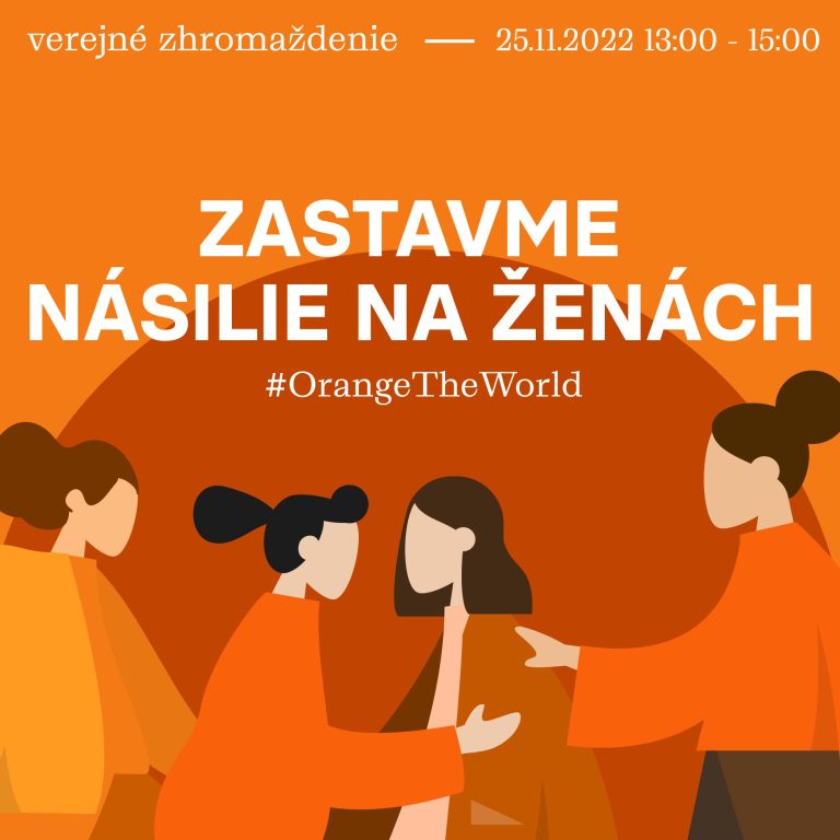 Pozvánka na verejné zhromaždenie ZASTAVME NÁSILIE NA ŽENÁCH