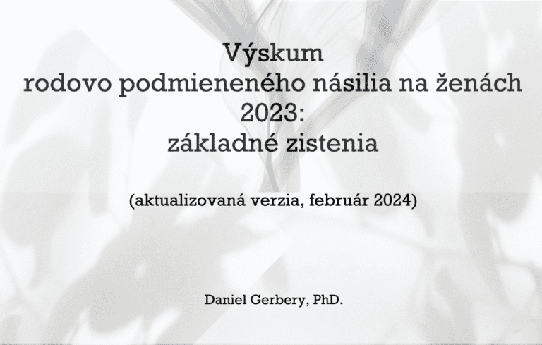 Správa o výskume rodovo podmieneného násilia